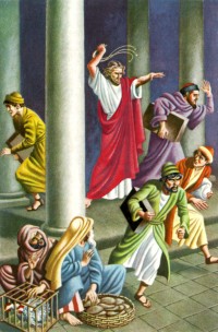 Christ Driving the Moneylenders from the Temple (John 2:15)